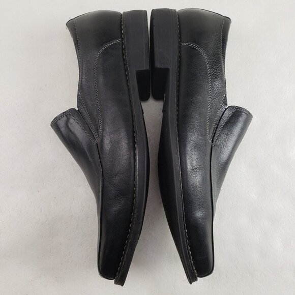 Sandro Moscoloni Edwin Leather Loafer Mens 11.5 Black Slip On Dress Casual Shoe - Picture 7 of 12